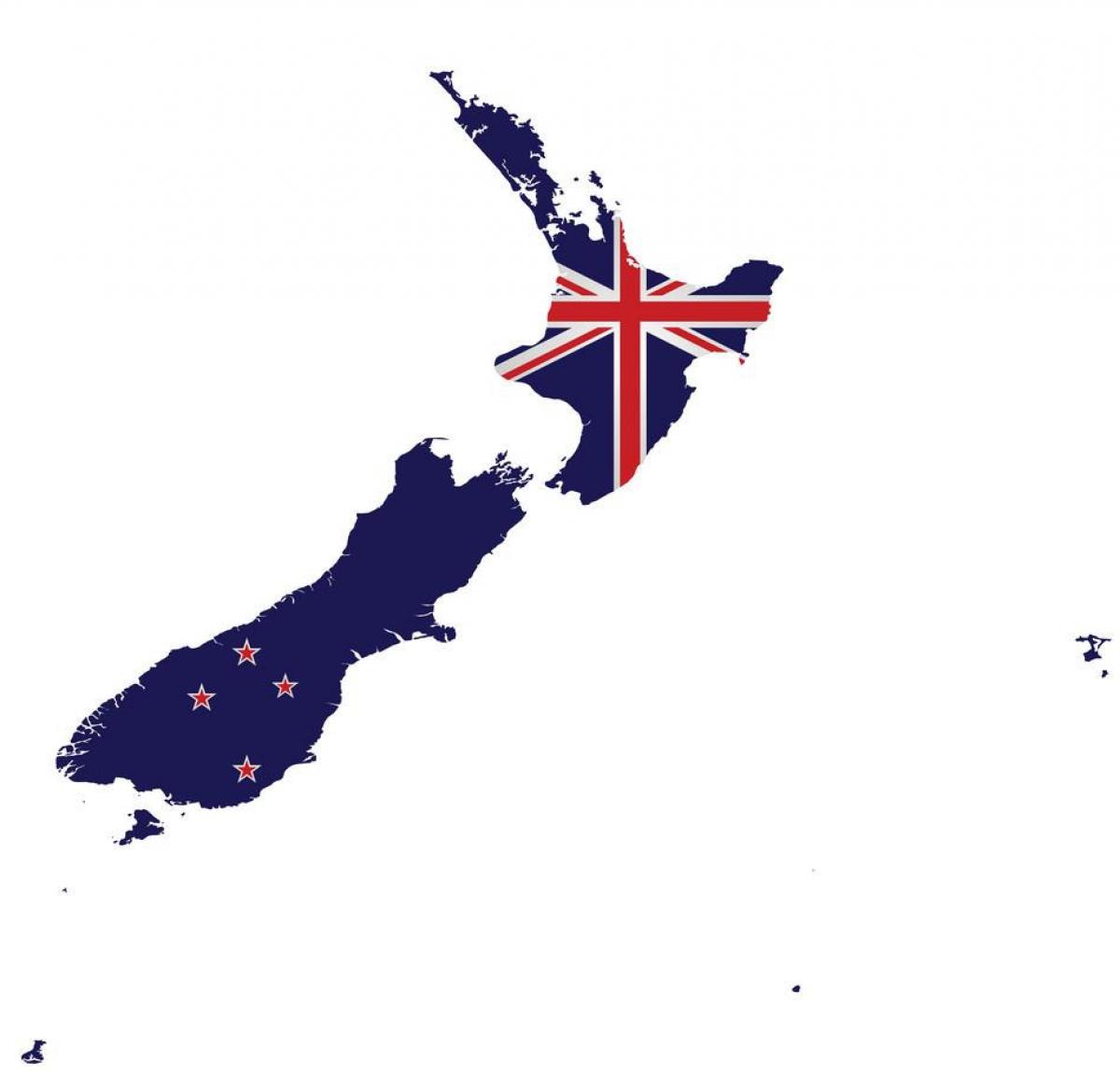ニュージーランド国旗の地図