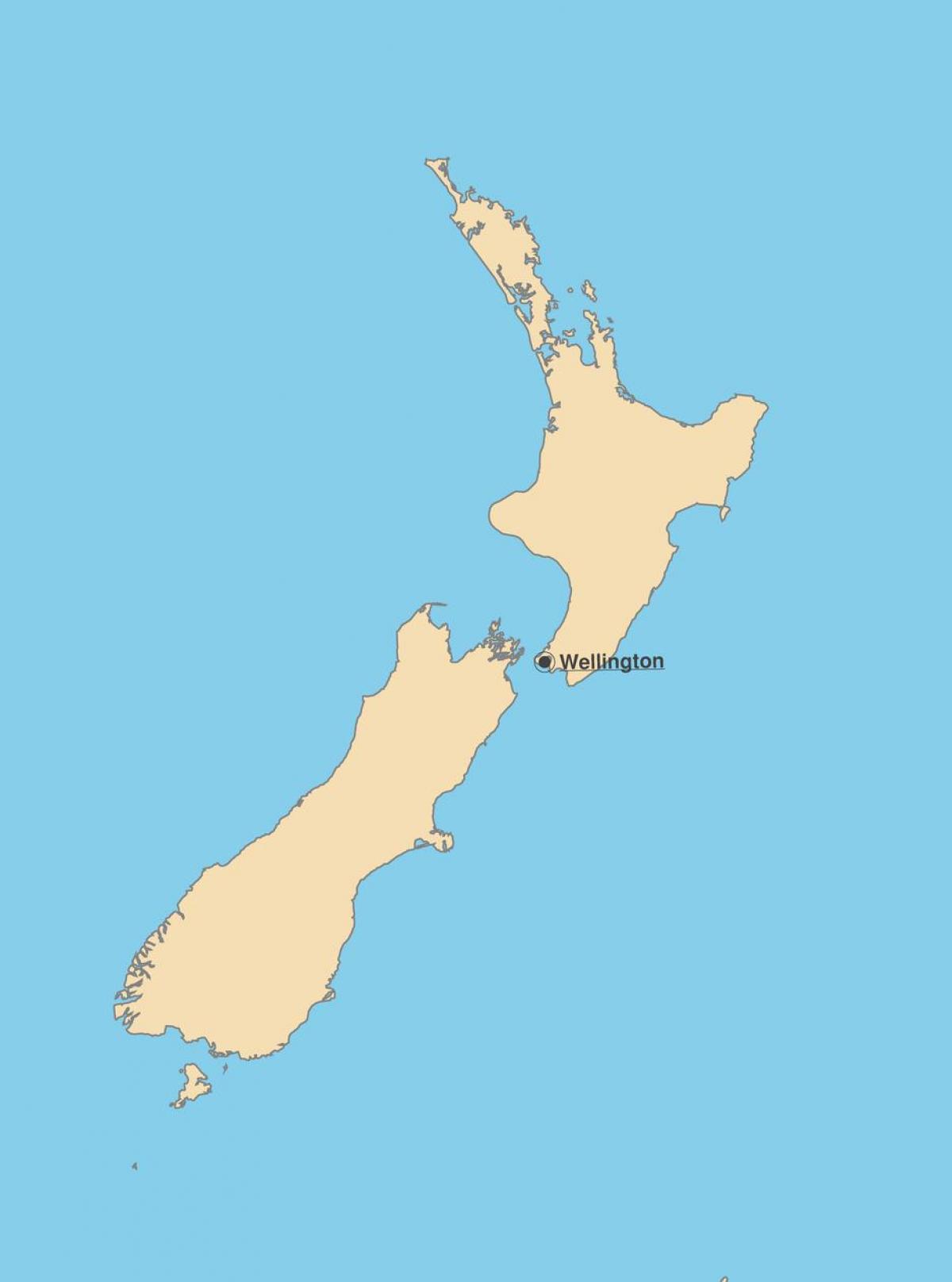 ニュージーランドの首都の地図