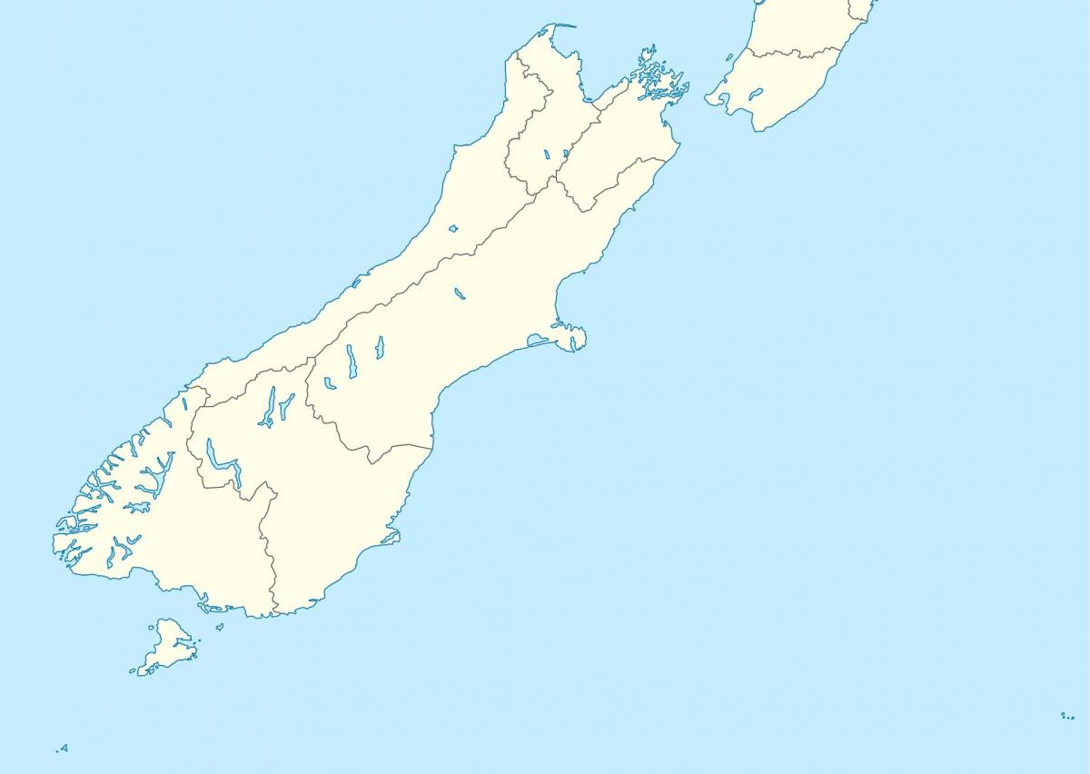 ニュージーランド南部の地図